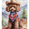 Edge Collections - 11.25" X 15.50" - Multicolor - Banner Poodle Cowboy Welcome Decorative - 1 Piece